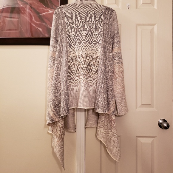 Vintage America Blues Comfy Shark Hem Open Front Cardigan Sweater - Picture 7 of 7